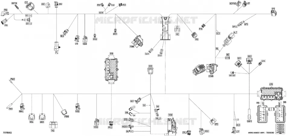 08- CABLAGGIO ELETTRICO - MAIN HARNESS - 710008104