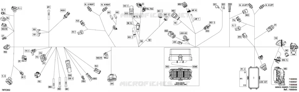 08- CABLAGGIO ELETTRICO - MAIN HARNESS - 710008566