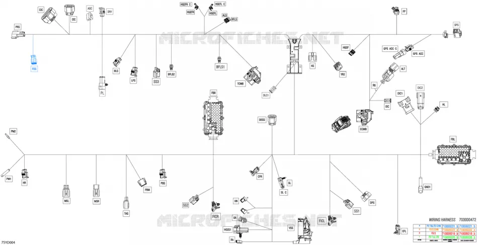 08- CABLAGGIO ELETTRICO - MAIN HARNESS - 710009220