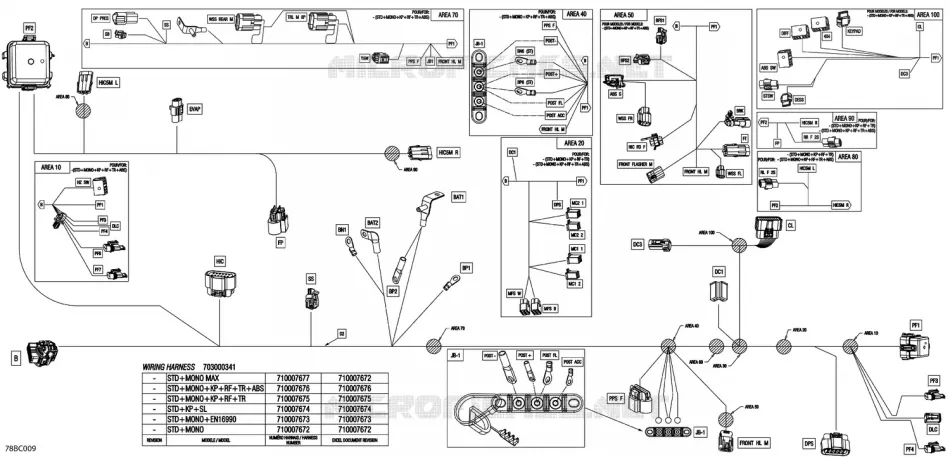 08- CABLAGGIO ELETTRICO - MAIN HARNESS - 710007676