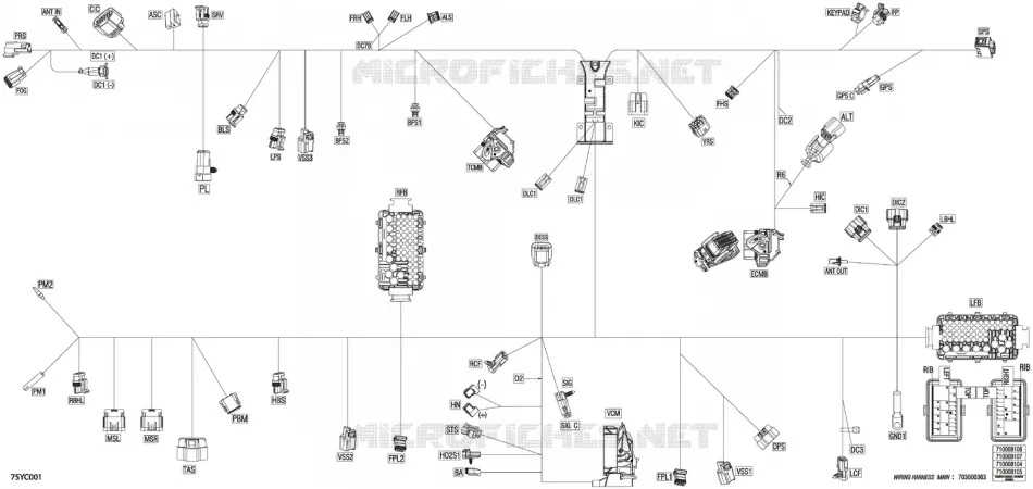 08- CABLAGGIO ELETTRICO - MAIN HARNESS - 710008104