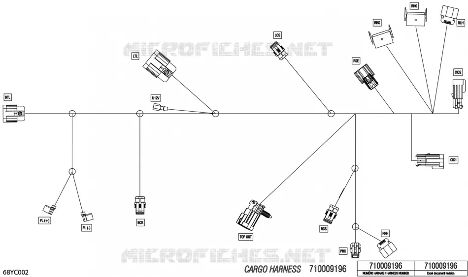 08- CABLAGGIO ELETTRICO - CARGO HARNESS - 710009196