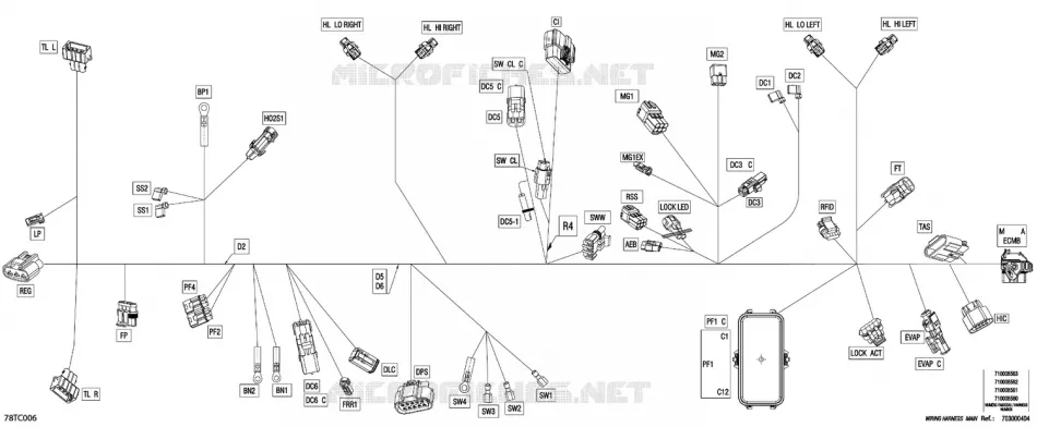 08- CABLAGGIO ELETTRICO - MAIN HARNESS - 710008563