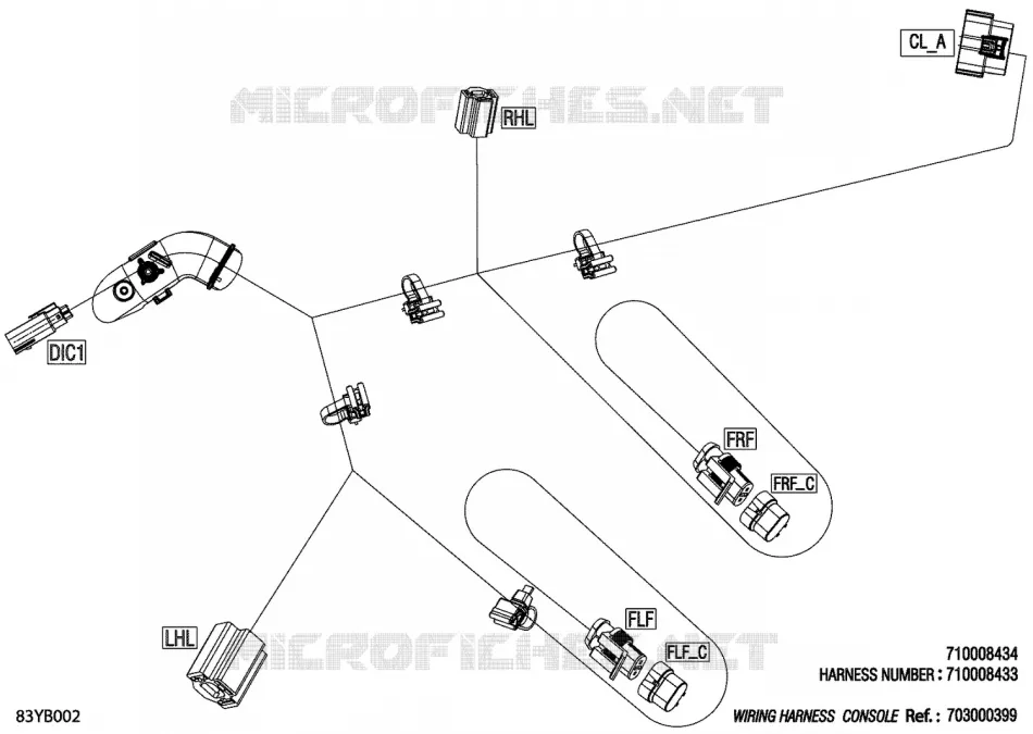 08- CABLAGGIO ELETTRICO - CONSOLE WIRING HARNESS - 710008434