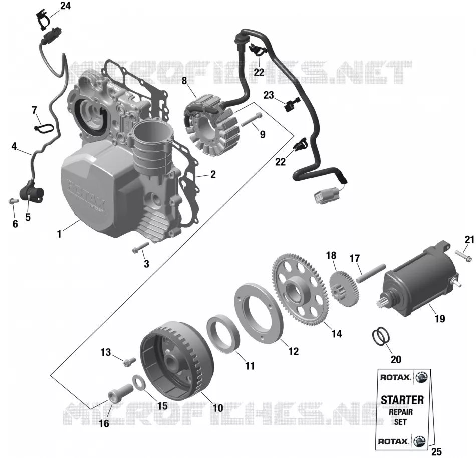 01- ROTAX - MAGNETO AND CABLAGGIO ELETTRICO STARTER