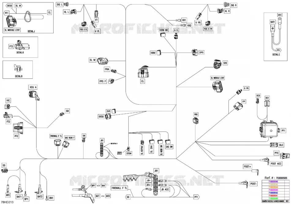 08- CABLAGGIO ELETTRICO - MAIN HARNESS - 710009544
