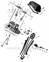 Motore - Testa cilindri, posteriore