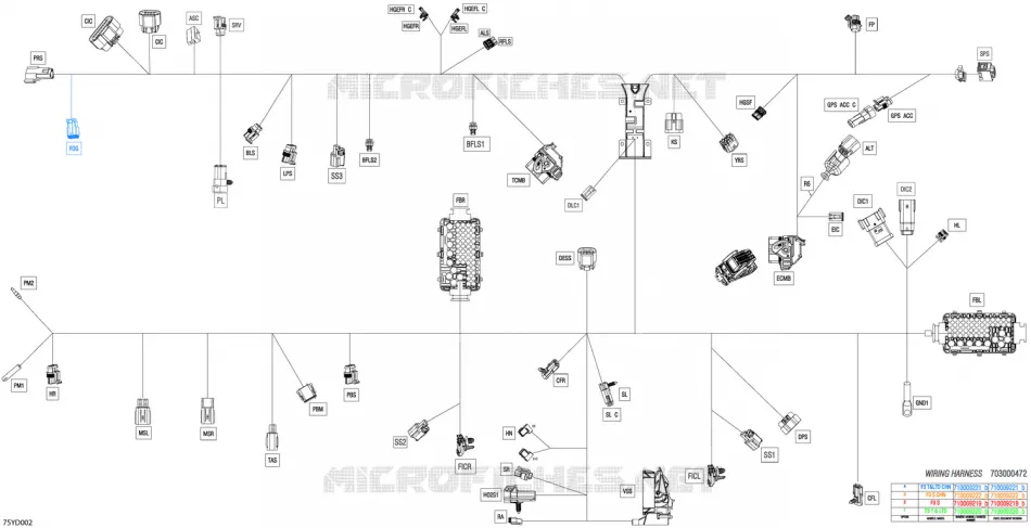 08- CABLAGGIO ELETTRICO - MAIN HARNESS - 710009219