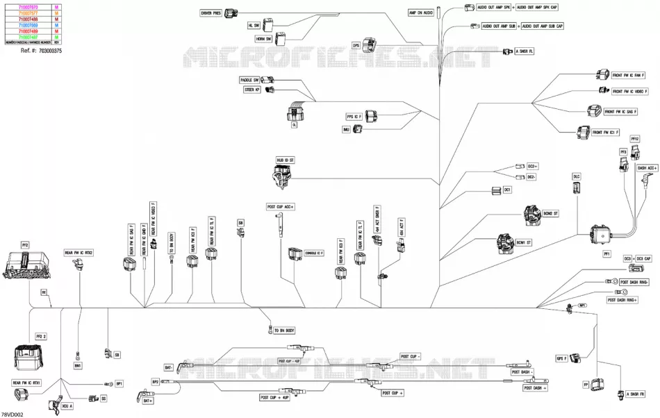08- CABLAGGIO ELETTRICO - MAIN HARNESS - 710007669