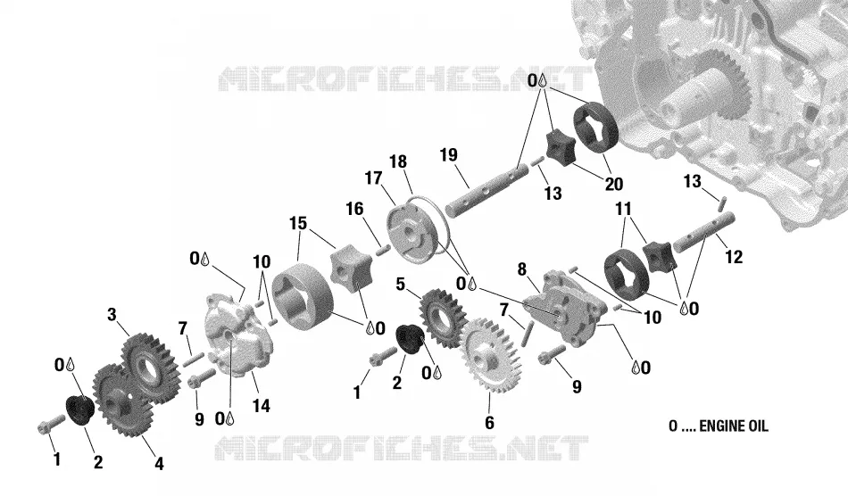 Motore - Lubrificazione - Pompa olio