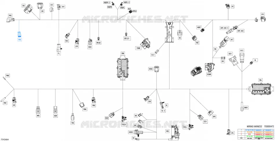 08- CABLAGGIO ELETTRICO - MAIN HARNESS - 710009220