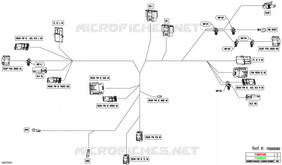 08- CABLAGGIO ELETTRICO - JUNCTION WIRING HARNESS - 710008320