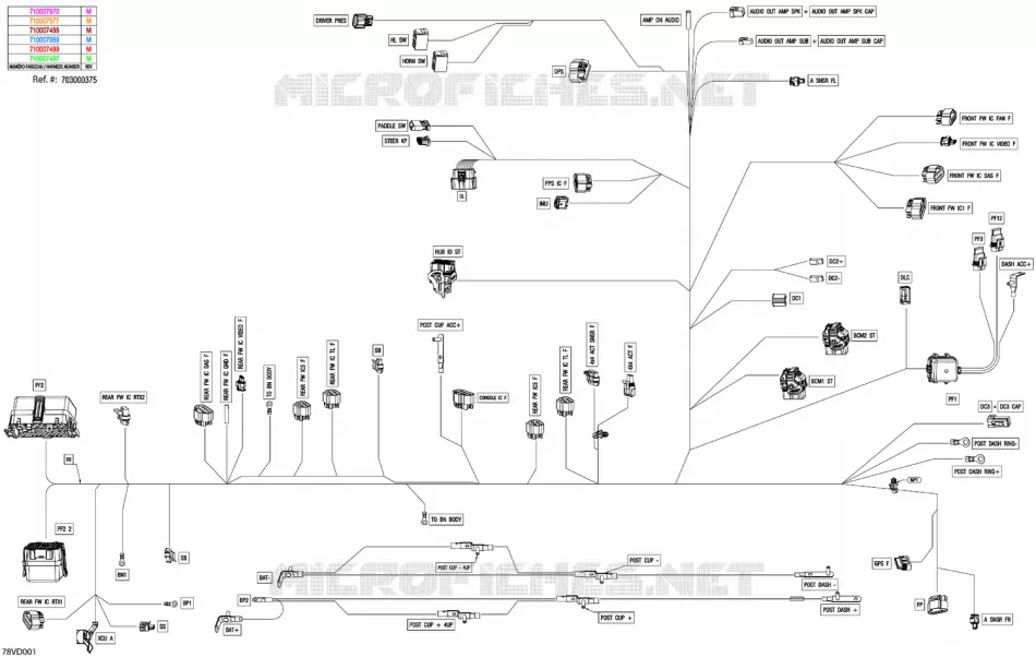 08- CABLAGGIO ELETTRICO - MAIN HARNESS - 710007489