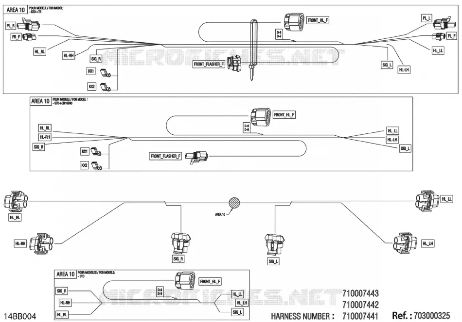 08- CABLAGGIO ELETTRICO - FRONT WIRING HARNESS - 710007442