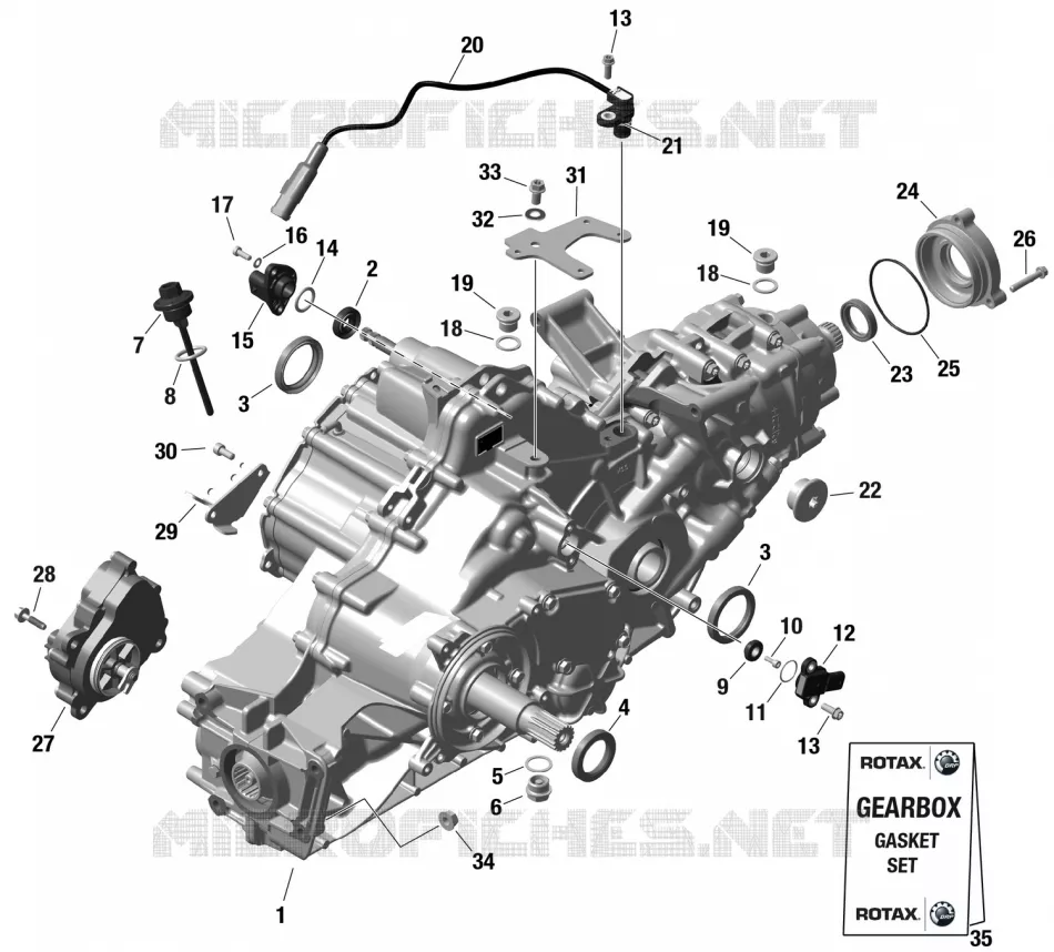 01- ROTAX - GEARBOX ASSY