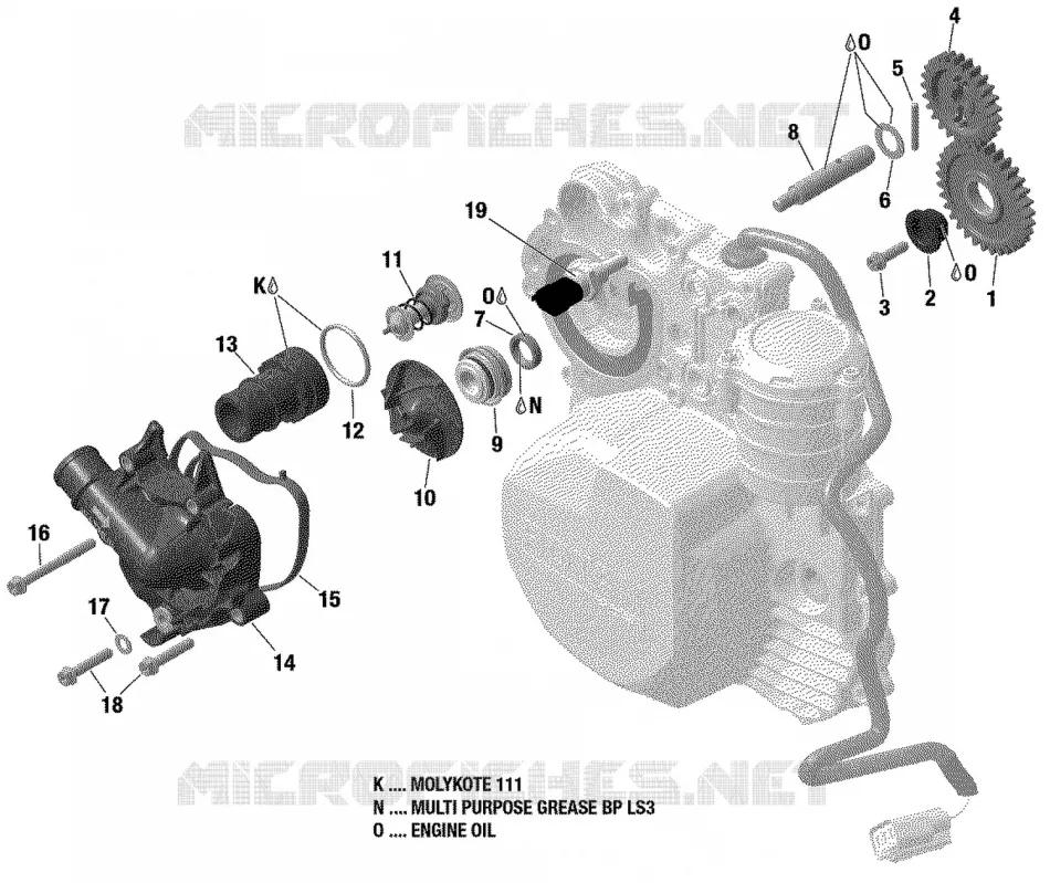01 ROTAX - REFROIDISSEMENT - MOTEUR - 600 ACE