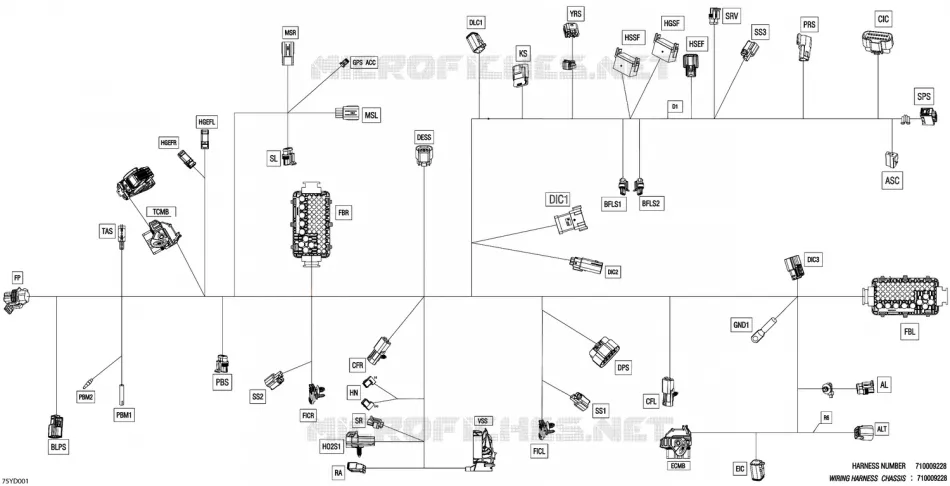 08- CABLAGGIO ELETTRICO - MAIN HARNESS - 710009228