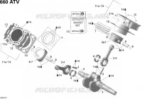 Albero motore, pistone e cilindro