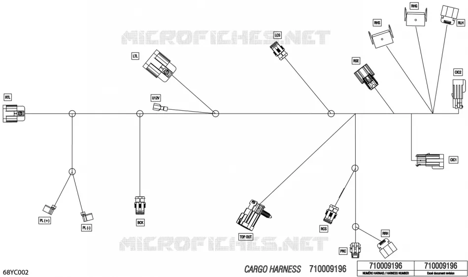 08- CABLAGGIO ELETTRICO - CARGO HARNESS - 710009196