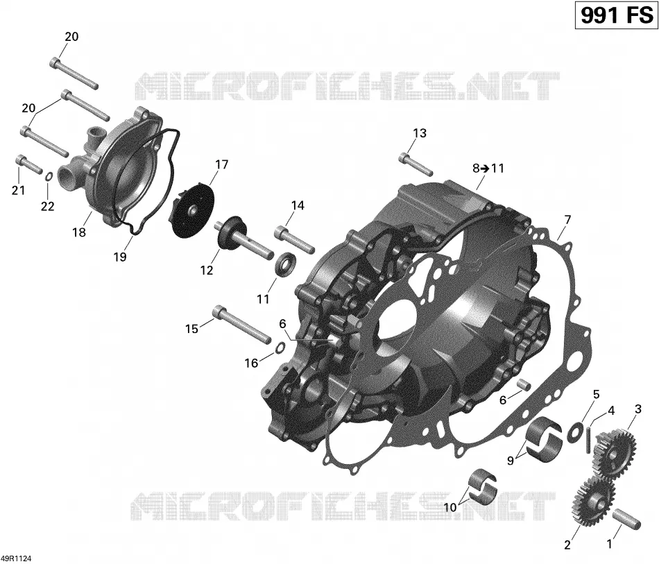 01- COUVERCLE EMBRAYAGE ET POMPE À EAU