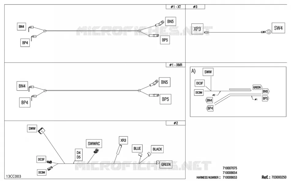 08- CABLAGGIO ELETTRICO - WINCH WIRING HARNESS - 710006654