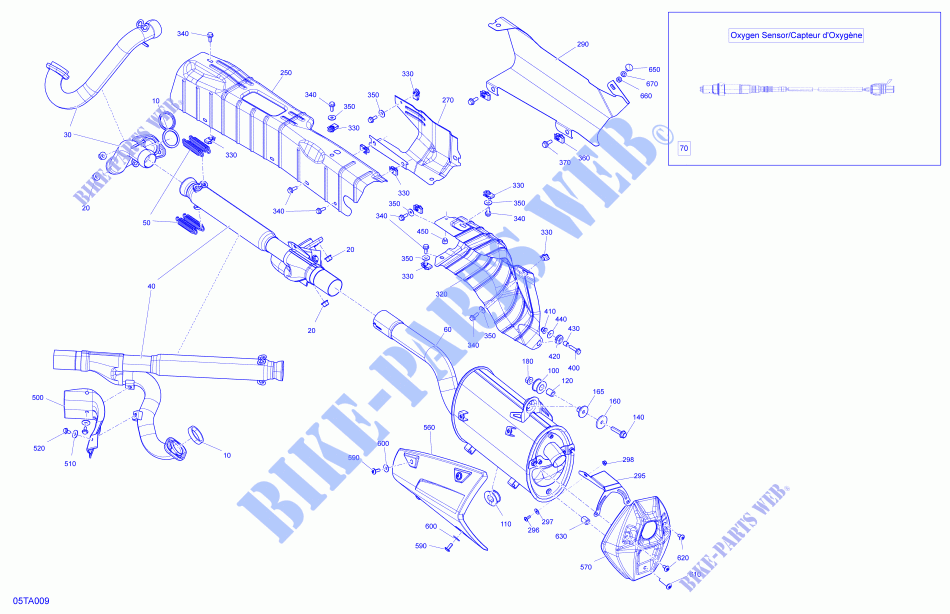 Motore   Scarico per Can-Am OUTLANDER XU+ 570 T 2021