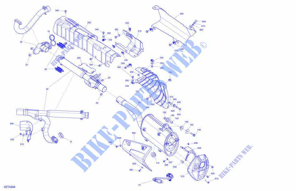 Motore   Scarico per Can-Am OUTLANDER X MR 850 (VISCO-4LOK) 2021