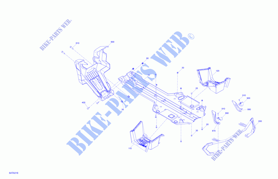 Piastra paramotore per Can-Am OUTLANDER X MR 850 (VISCO-4LOK) 2021