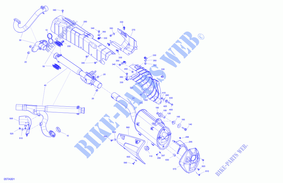 Motore   Scarico per Can-Am OUTLANDER 1000R 2021