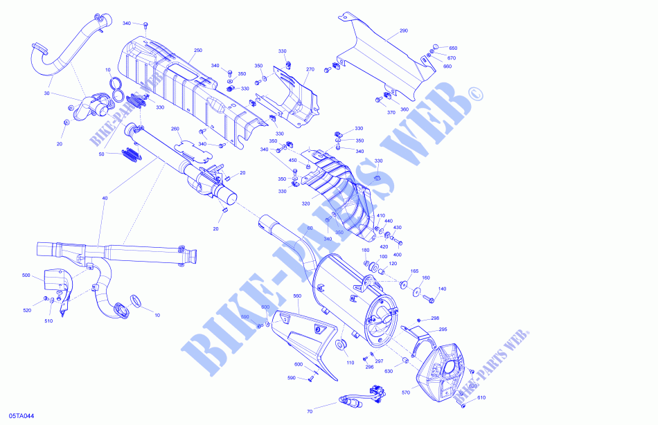 Motore   Scarico per Can-Am OUTLANDER X MR 650 2021