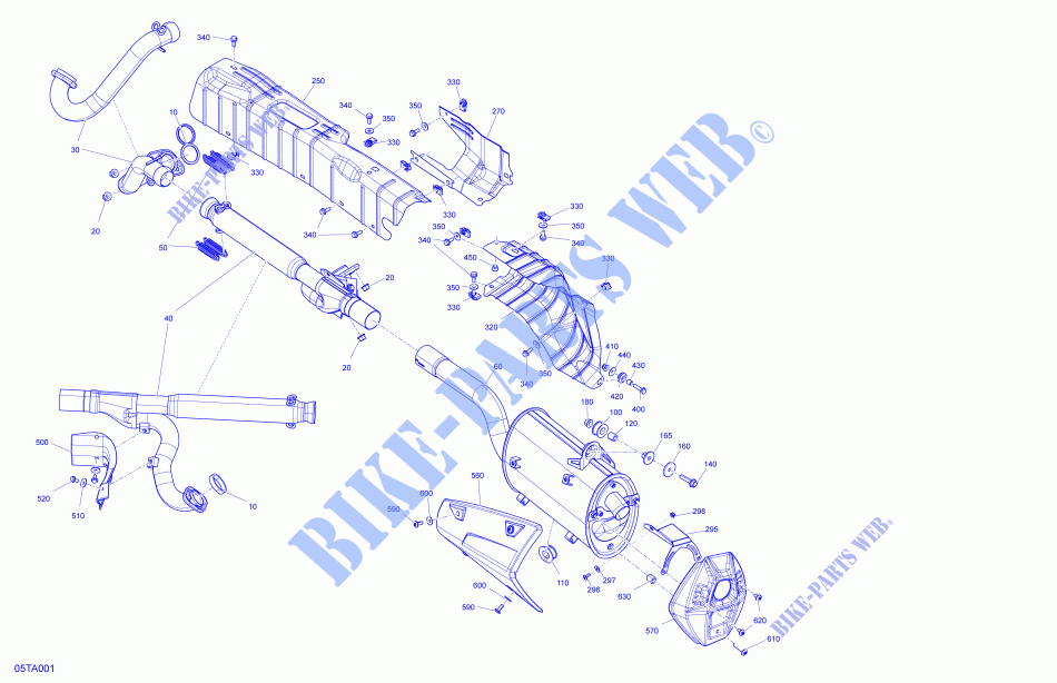 Motore   Scarico per Can-Am OUTLANDER 650 2021