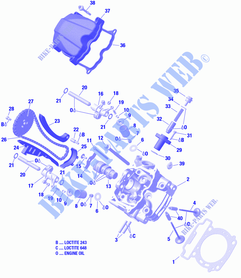 Testa cilindro, anteriore per Can-Am OUTLANDER 650 T 2020