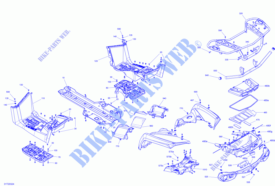 CARROZZERIA Posteriore per Can-Am OUTLANDER MAX 570 T 2020