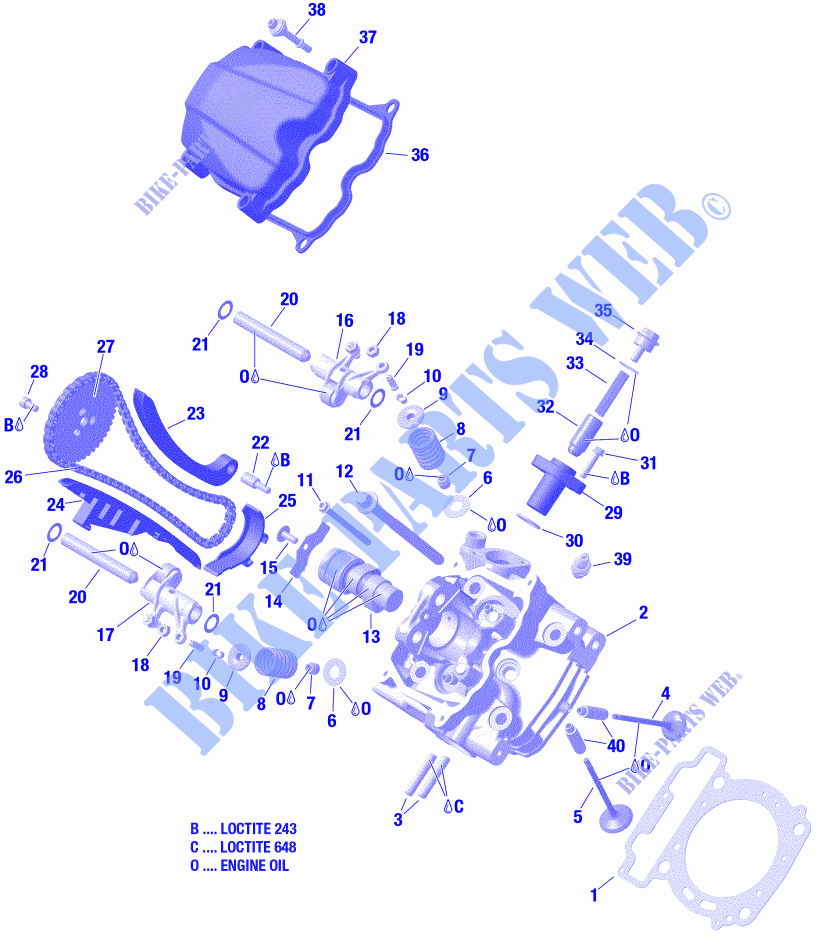 Testa cilindro, anteriore per Can-Am OUTLANDER PRO+ 570 T 2020