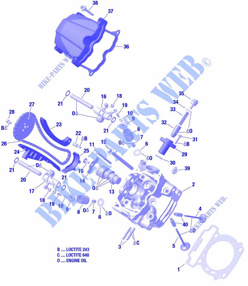 Testa cilindro, anteriore per Can-Am OUTLANDER 6X6 650 2020