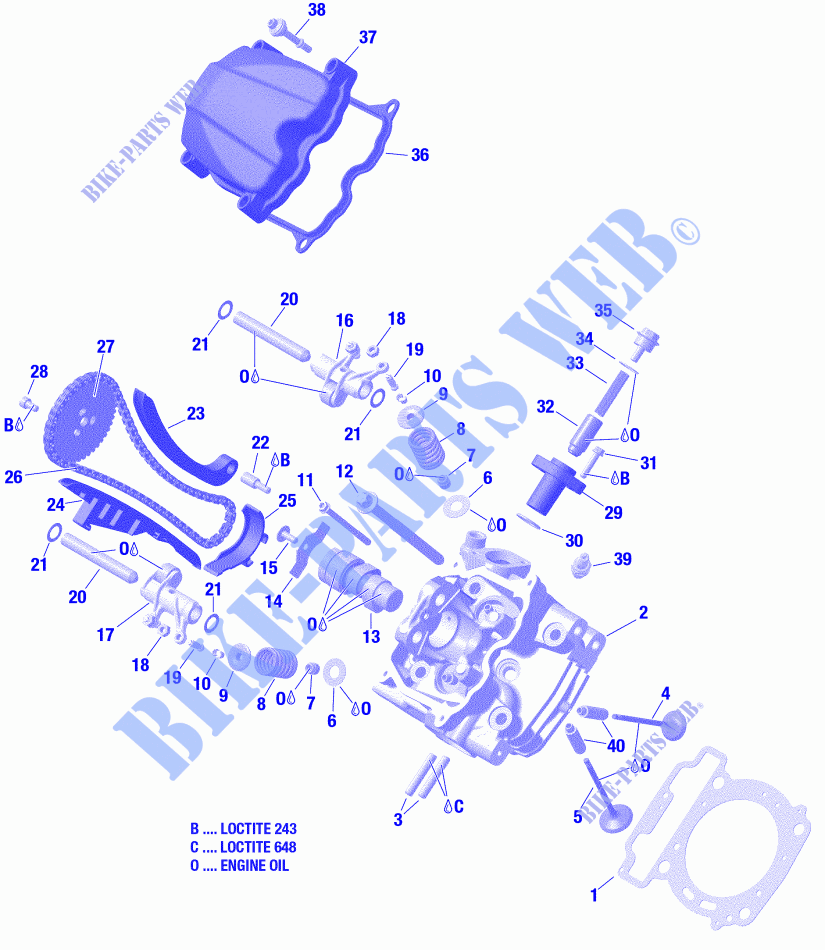 Testa cilindro, anteriore per Can-Am OUTLANDER XT 650 2020