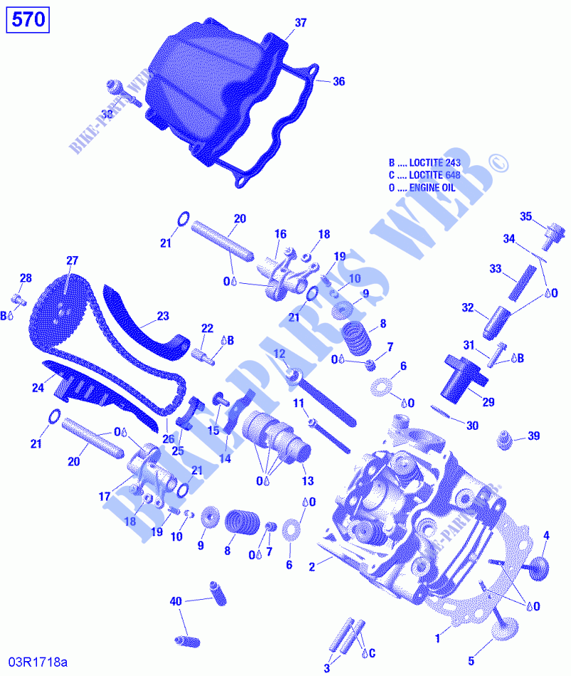 Testa cilindro, anteriore per Can-Am RENEGADE 570 2020