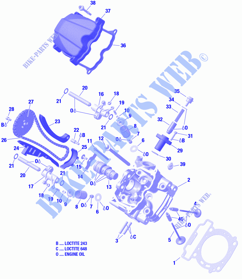 Testa cilindro, anteriore per Can-Am OUTLANDER 6X6 650 T3 2019