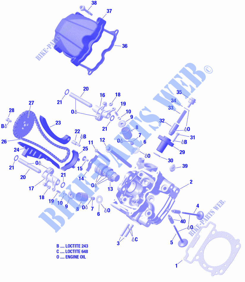 Testa cilindro, anteriore per Can-Am OUTLANDER 570 2019