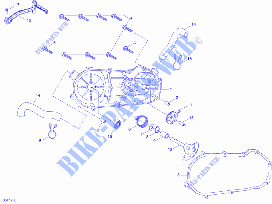 Copertura CVT e avviamento a pedale per Can-Am DS 90 X 2018