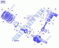 Albero motore e pistone per Can-Am OUTLANDER 570 L 2016