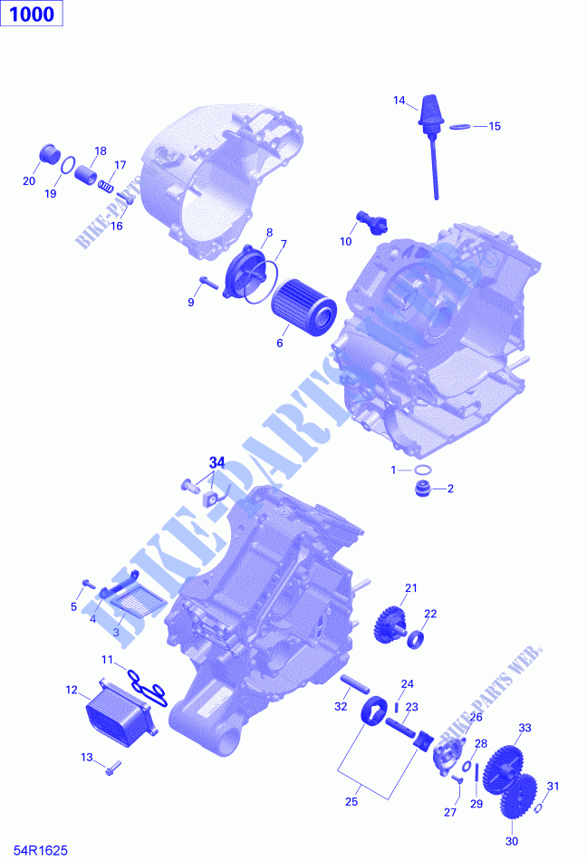 Lubrificazione del motore per Can-Am OUTLANDER 1000R 2016