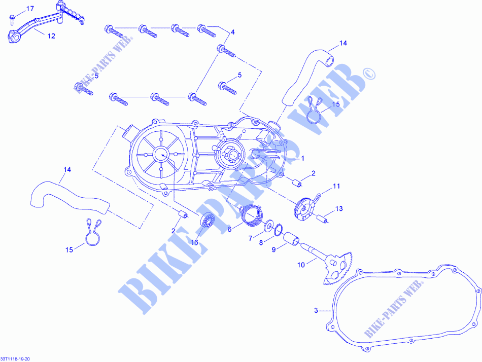 Copertura CVT e avviamento a pedale per Can-Am MINI DS 90 2015