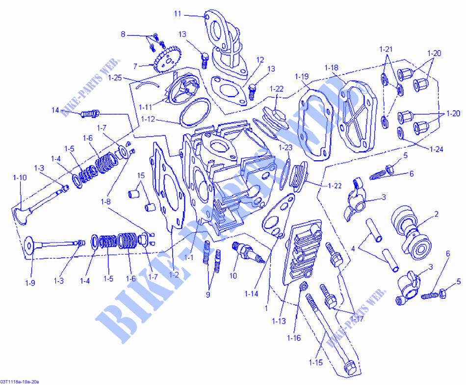 Testa cilindro  e collettore di aspirazione per Can-Am MINI DS 90 2015