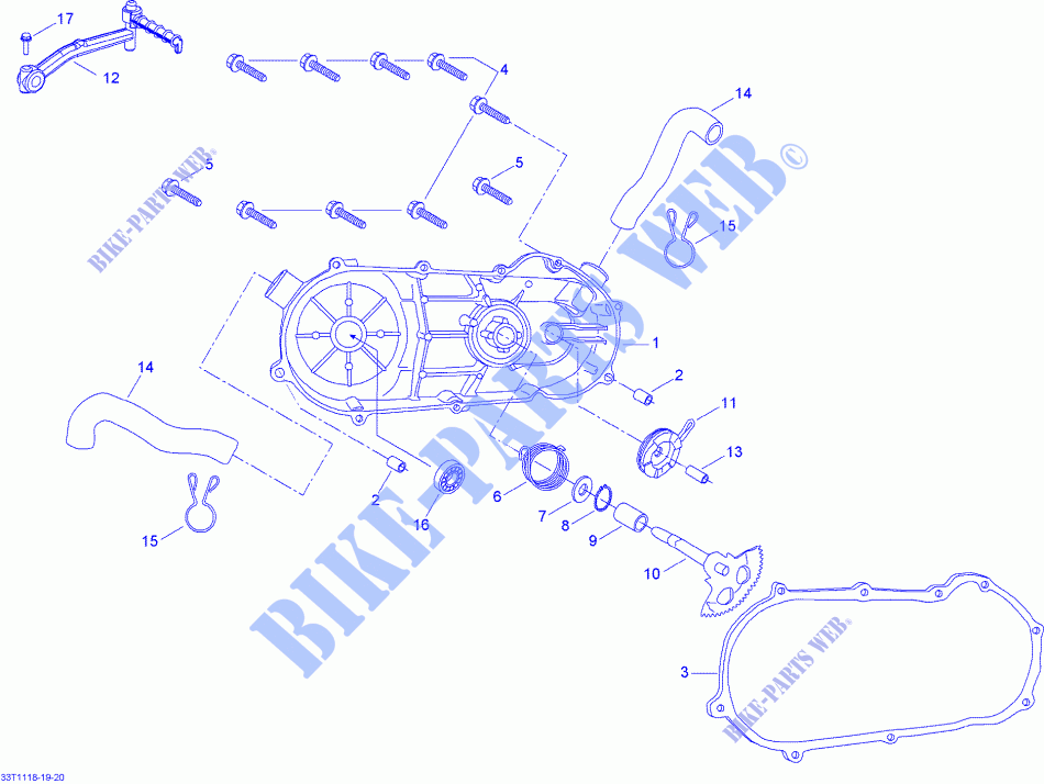 Copertura CVT e avviamento a pedale per Can-Am MINI DS 90 X 2015