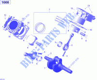 Albero motore, pistone e cilindro per Can-Am OUTLANDER 6X6 1000 2015