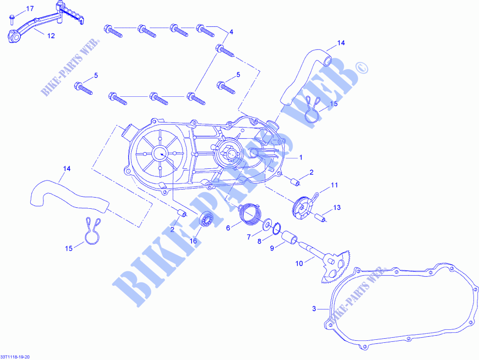 Copertura CVT e avviamento a pedale per Can-Am MINI DS 70 2014