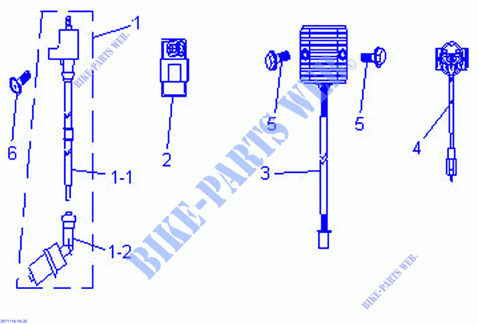 Luci posteriori e componenti elettrici per Can-Am MINI DS 90 X 2014