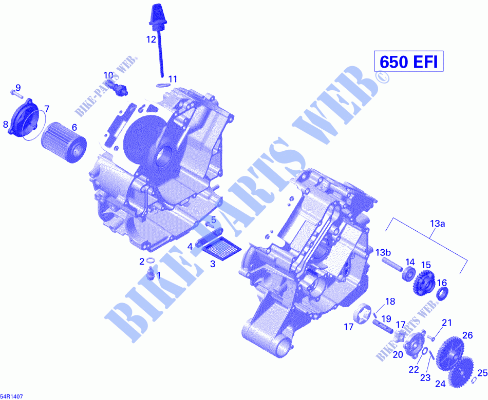 Lubrificazione del motore per Can-Am OUTLANDER MAX 650 2014
