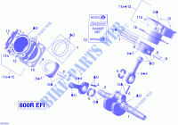 Albero motore, pistone e cilindro per Can-Am OUTLANDER MAX LIMITED 800R 2010